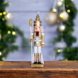 St Helens Gold Glitter Nutcracker 40cm - Size: 400 x 110 x 95cm - Wilko - thumbnail 3