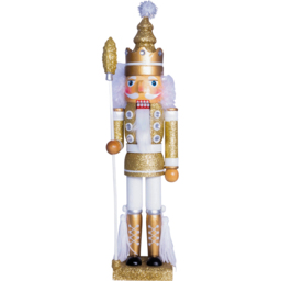 St Helens Gold Glitter Nutcracker 40cm - Size: 400 x 110 x 95cm - Wilko - thumbnail 4