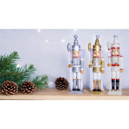 St Helens Gold Glitter Nutcracker 40cm - Size: 400 x 110 x 95cm - Wilko - thumbnail 6