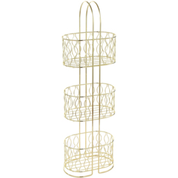 3 Tier Freestanding Caddy Gold - Wilko