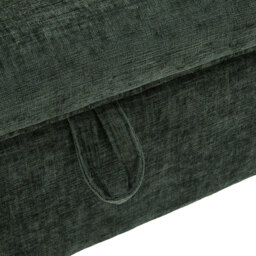 Living and Home Green Chenille Upholstered Storage Ottoman - Size: 36 x 71 x 37cm - Wilko - thumbnail 4