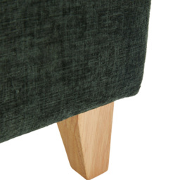 Living and Home Green Chenille Upholstered Storage Ottoman - Size: 36 x 71 x 37cm - Wilko - thumbnail 5