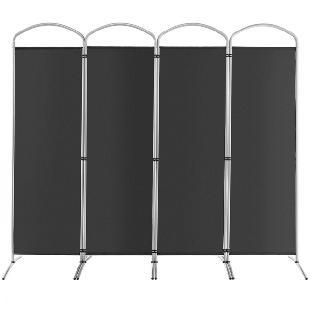 Costway 4 Panel Grey Freestanding Folding Room Divider - Size: 89 x 27 x 10cm - Wilko - image 1
