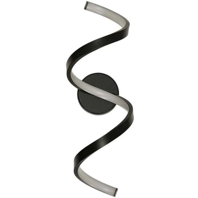 ValueLights Infinity Black Single Twist Integrated LED Wall Light - Size: 48.5 x 10 x 17.5cm - Wilko - image 1