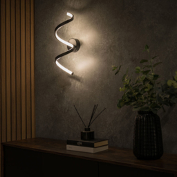 ValueLights Infinity Black Single Twist Integrated LED Wall Light - Size: 48.5 x 10 x 17.5cm - Wilko - thumbnail 5