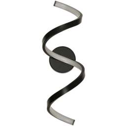 ValueLights Infinity Black Single Twist Integrated LED Wall Light - Size: 48.5 x 10 x 17.5cm - Wilko