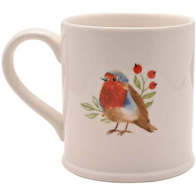 The Seasonal Gift Co. Robin Mum Mug - Size: 10 x 14 x 9cm - White - Wilko - image 1
