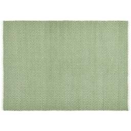Hug Rug Dark Green Herringbone Woven Rug 80 x 150cm - Wilko - thumbnail 1