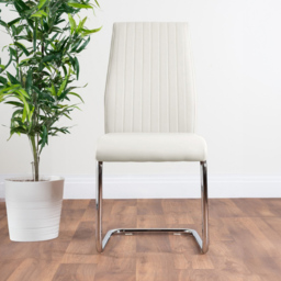 Furniturebox Molini Fortana 6 Seater Dining Set White Gloss and Chrome - Wilko - thumbnail 4