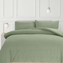 Velosso Double Sage Paloma Duvet Set - Wilko - thumbnail 1