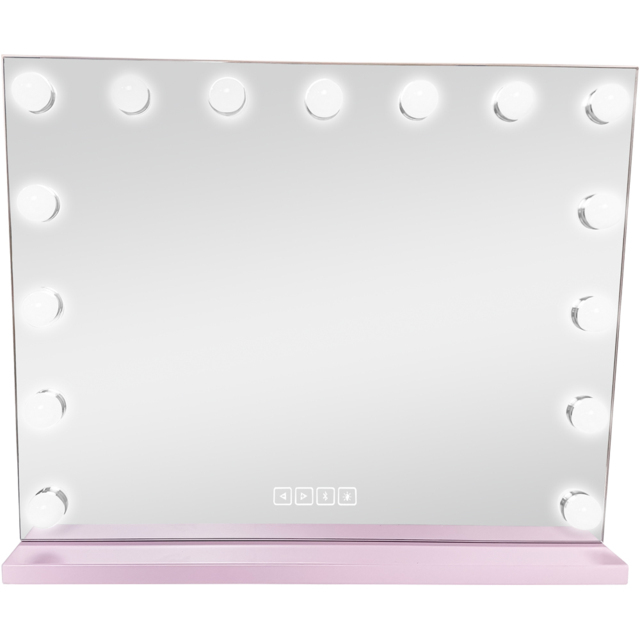Hollywood LED Wireless Vanity Mirror Pink - Wilko - image 1