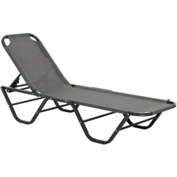 Outsunny Grey Relaxer Recliner Sun Lounger - Size: 1 Seater - Wilko - thumbnail 3