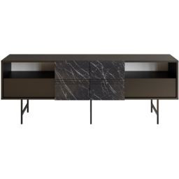 Decorotika Derin Black Marble Effect TV Unit - Size: 64.7 x 180 x 37.1cm - Wilko - thumbnail 3