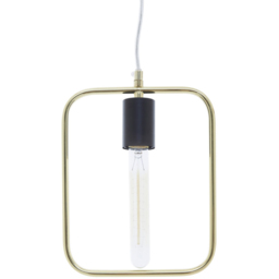 Premier Housewares Lavis Black and Gold Finish Pendant Light - Size: 20 x 5 x 150cm - Wilko - thumbnail 4