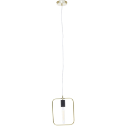 Premier Housewares Lavis Black and Gold Finish Pendant Light - Size: 20 x 5 x 150cm - Wilko - thumbnail 3