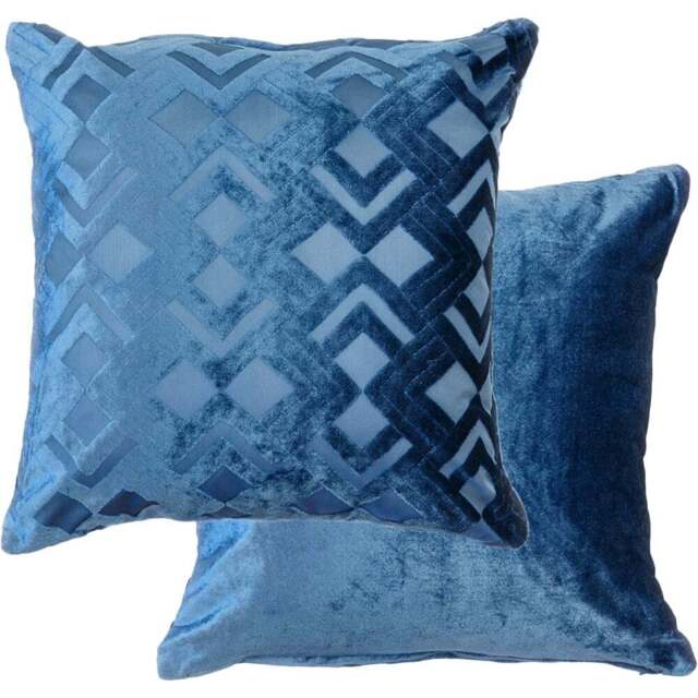 Serene Barcelona Navy Cushion Cover 43 x 43cm - Blue - Wilko - image 1