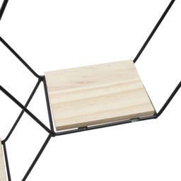 Living and Home 2 Compartment Hexagon Wall Shelf with Iron Frame - Size: 41.5 x 9.5 x 30.5cm - Wilko - thumbnail 7