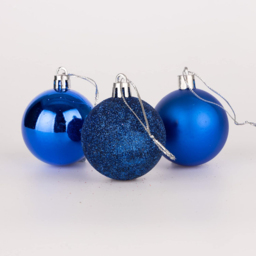 Shatchi 5cm Blue Shatterproof Christmas Baubles 9 Pack - Wilko - thumbnail 5
