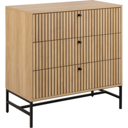 Florence Albany 3 Drawer Oak Chest of Drawers - Multi - Furniture To Go - Wilko - thumbnail 3