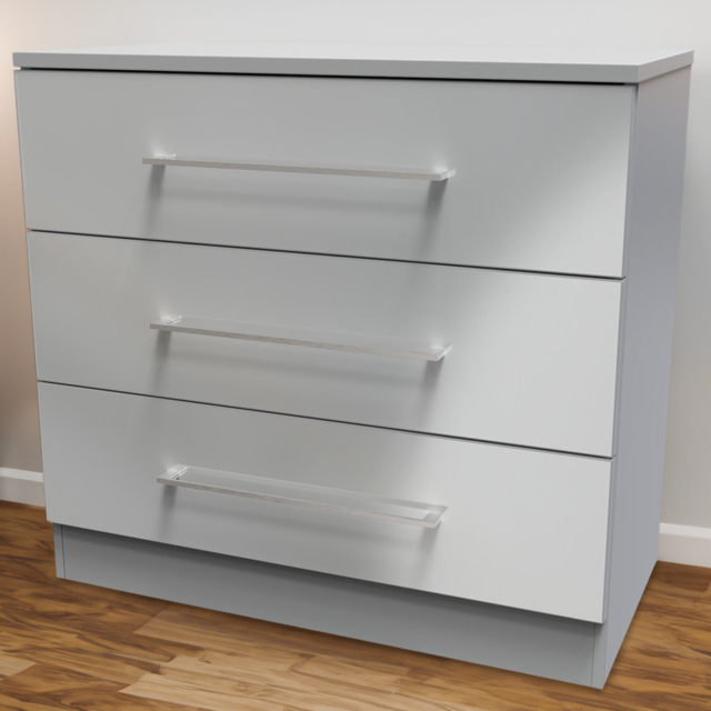Crowndale Worcester 3 Drawer Uniform Grey and Dusk Grey Chest Ready Assembled - Wilko - image 1