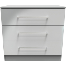 Crowndale Worcester 3 Drawer Uniform Grey and Dusk Grey Chest Ready Assembled - Wilko - thumbnail 4