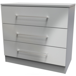 Crowndale Worcester 3 Drawer Uniform Grey and Dusk Grey Chest Ready Assembled - Wilko - thumbnail 3