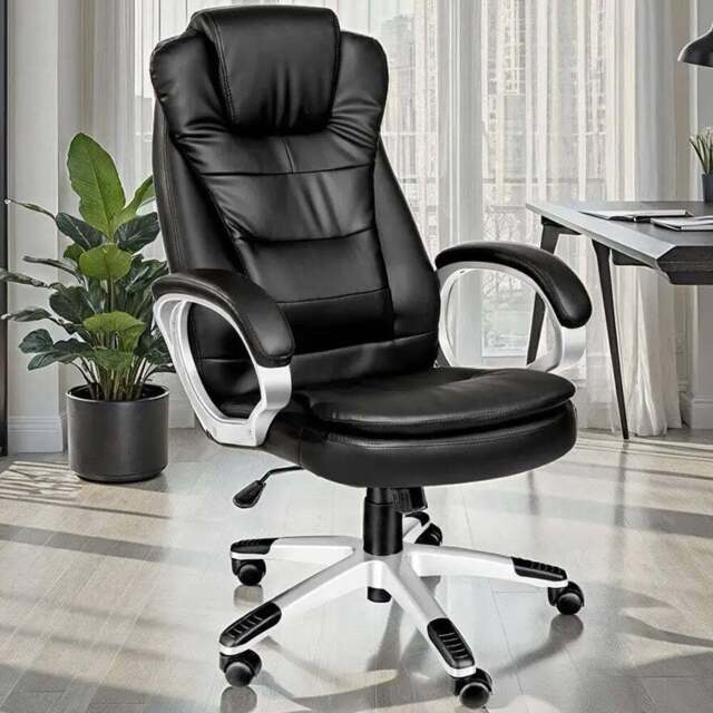 tectake Zulu Black Height Adjustable Ergonomic Office Chair - Wilko - image 1