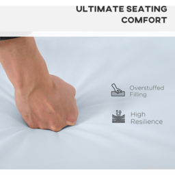 Outsunny 3 Piece Grey Outdoor Seat Cushion Set - Wilko - thumbnail 7