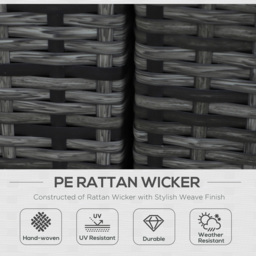 Outsunny 7 Seater Grey Rattan Corner Sofa Set with Table - Wilko - thumbnail 5