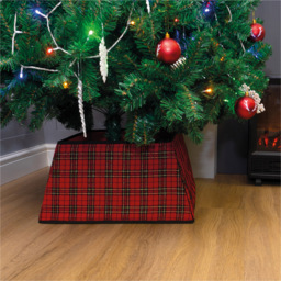 St Helens Black and Red Chequered Christmas Tree Skirt - Size: 250 x 480 x 480cm - Wilko - thumbnail 4