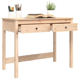 vidaXL 2 Drawer Computer Desk Brown - Size: 78 x 100 x 50cm - Wilko - thumbnail 5