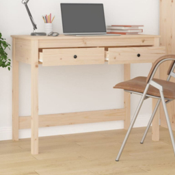 vidaXL 2 Drawer Computer Desk Brown - Size: 78 x 100 x 50cm - Wilko - thumbnail 1