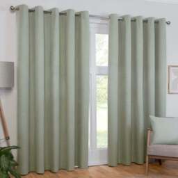 Linden Washable Blackout CurtainGreen183cm168cm - My Home - Wilko - thumbnail 1