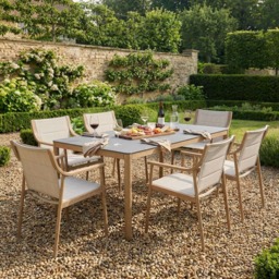 Newmarket 6 Seater Dining Set - Cream - Malay - Wilko - thumbnail 5