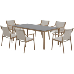Newmarket 6 Seater Dining Set - Cream - Malay - Wilko - thumbnail 3