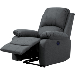Comfy Living Dark Grey Linen Electric Recliner Chair - Size: Single - Wilko - thumbnail 4