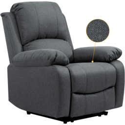 Comfy Living Dark Grey Linen Electric Recliner Chair - Size: Single - Wilko - thumbnail 5