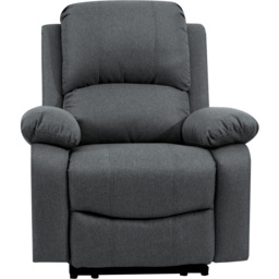 Comfy Living Dark Grey Linen Electric Recliner Chair - Size: Single - Wilko - thumbnail 3