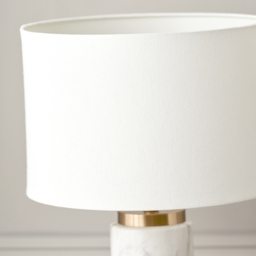 Pacific Lifestyle Carrara Marble Effect Ceramic Tall Table Lamp - White - Wilko - thumbnail 4