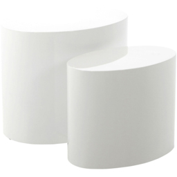 Florence Mice White Oval Coffee Table Set of 2 - Size: 40 x 33 x 48cm - Furniture To Go - Wilko - thumbnail 3