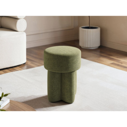 SOLACE+CO Astrid Olive Green Fabric Pouffe - Size: 46 x 35.5 x 35.5cm - Wilko - thumbnail 5