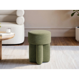 SOLACE+CO Astrid Olive Green Fabric Pouffe - Size: 46 x 35.5 x 35.5cm - Wilko - thumbnail 6