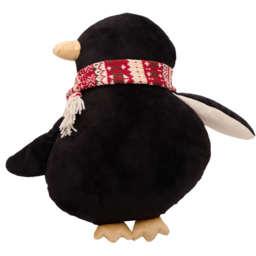 The Christmas Gift Co Penguin Shaped Cushion 39cm - Size: 40 x 40cm - Black - The Christmas Gift Co. - Wilko - thumbnail 4