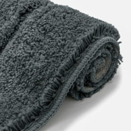 Mayfair Charcoal Micro Fibre Bath Mat Set - n/a - Wilko - thumbnail 6