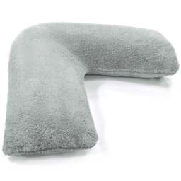 Velosso Silver Teddy Fleece V Shape Pillow - Size: 80 x 80cm - Wilko