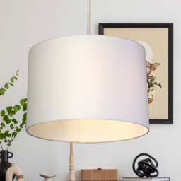 Lighting Collection Kaia White Drum Ceiling Shade - Size: 20 x 30 x 30cm - Wilko - thumbnail 3