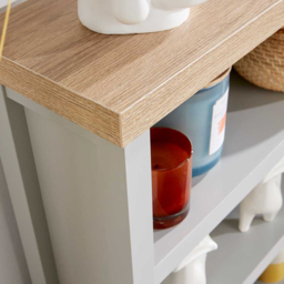 Home Source Avon 3 Tier Grey Bookcase Storage Unit - Size: 87 x 22.5 x 70cm - Wilko - thumbnail 4