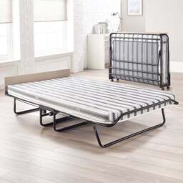 Jay-Be Supreme Small Double Automatic Folding Bed with Rebound e-Fibre Mattress - Black - Wilko - thumbnail 1