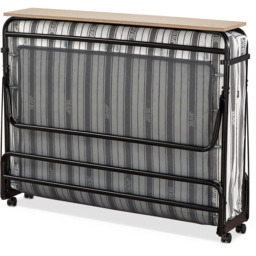 Jay-Be Supreme Small Double Automatic Folding Bed with Rebound e-Fibre Mattress - Black - Wilko - thumbnail 4