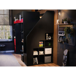Flair Blaze Black and Red Staircase Gaming High Sleeper with Storage - Size: Single - Wilko - thumbnail 3